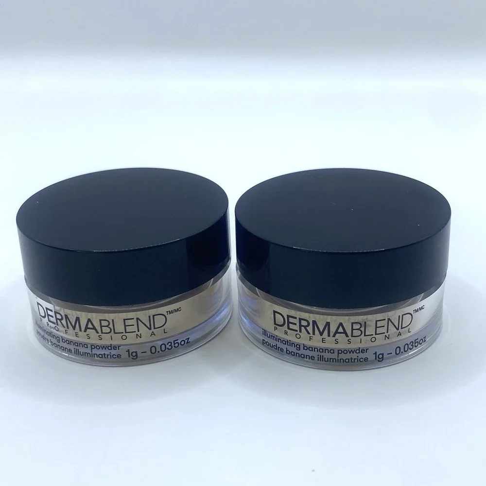 2x Dermablend Illuminating Banana Setting Powder Mini 1g .0.035oz Travel Size